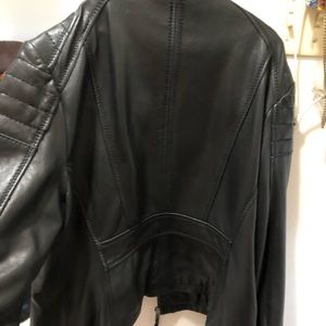 michael kors leather moto jacket
